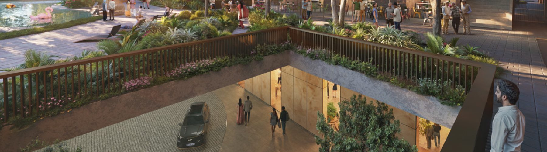 Sunken-courtyard-in-Estate-360-Gurugram